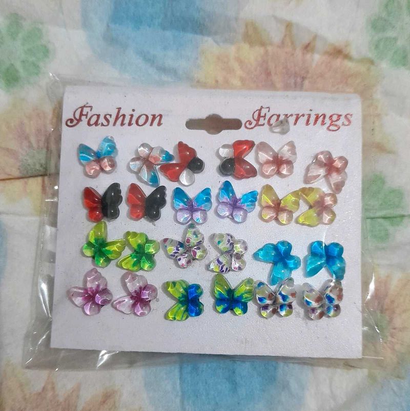 Butterfly Earrings Set