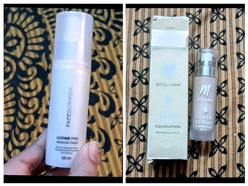 Myglamm Foundation + Faces Canada Makeup Fixer