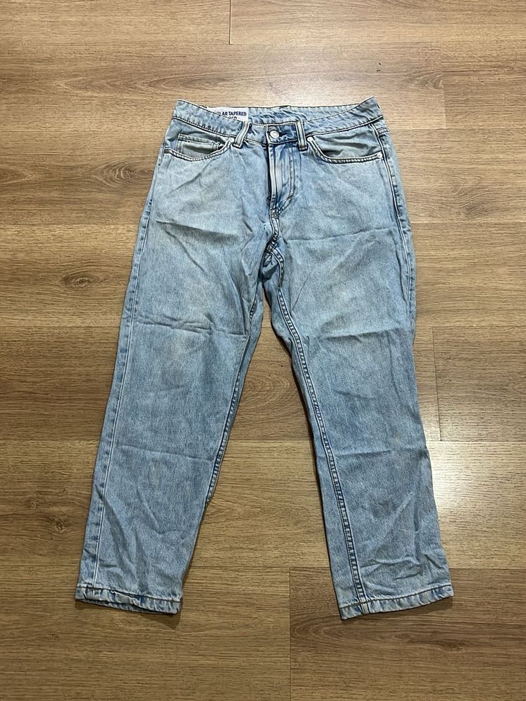 Light Wash Tapered Jeans