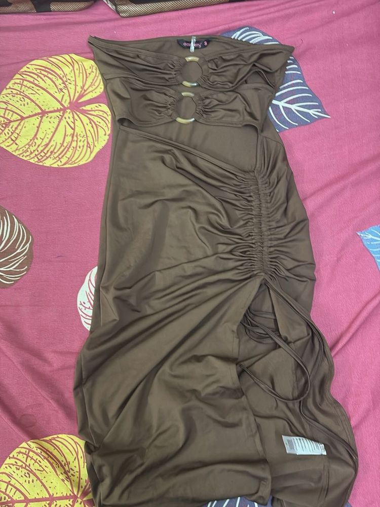 Amazing Brown Party Dress