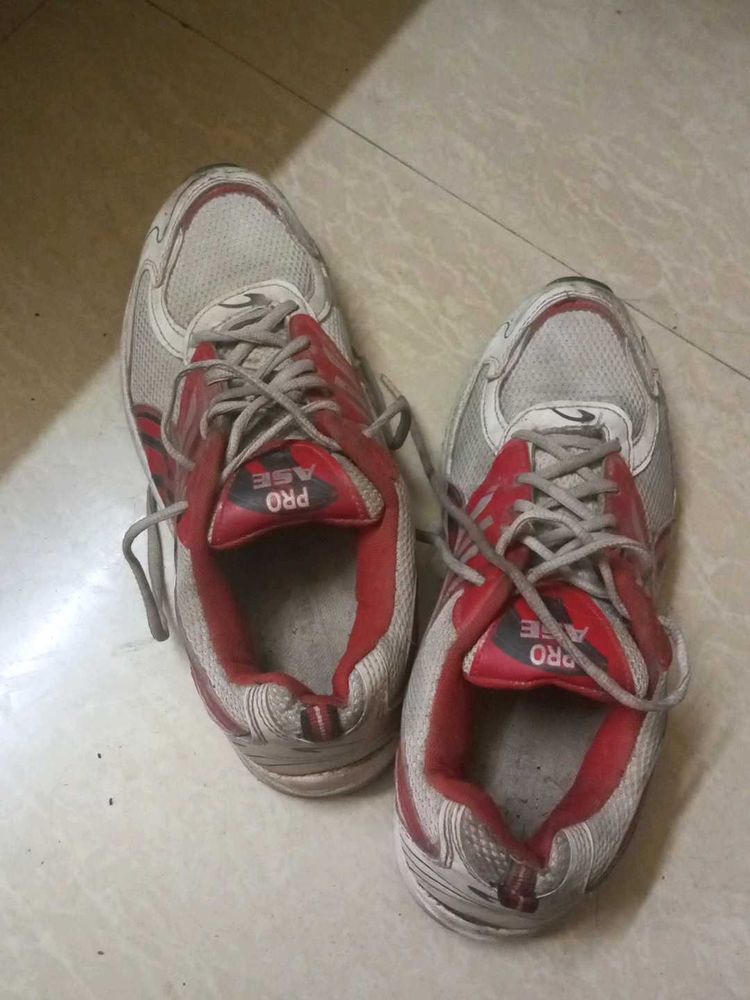 Red &amp; White Running Shoes