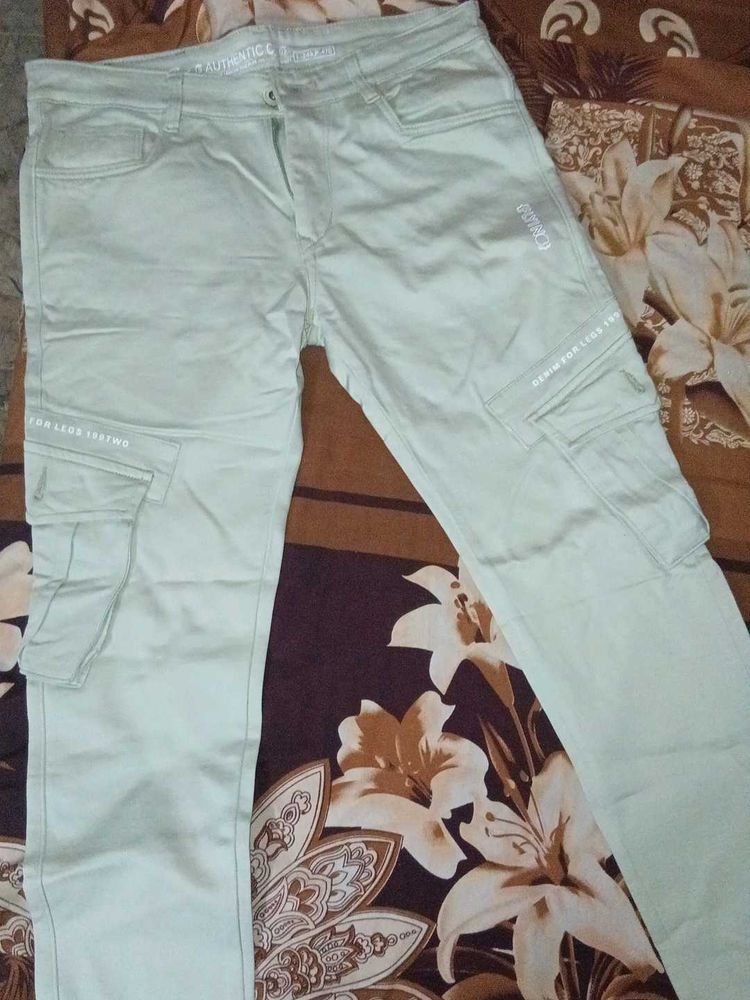 Men&#39;s Light Green Cargo Pants(new Condition)