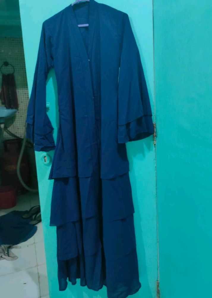 Blue Layered Abaya Dress