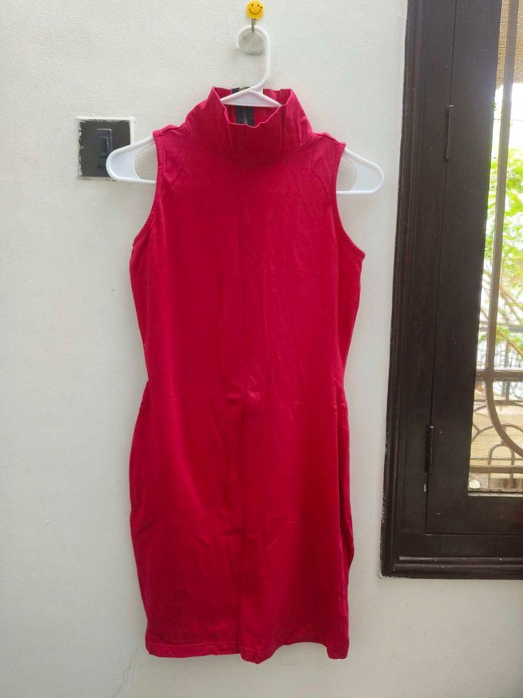 Hot Pink Sleeveless Dress