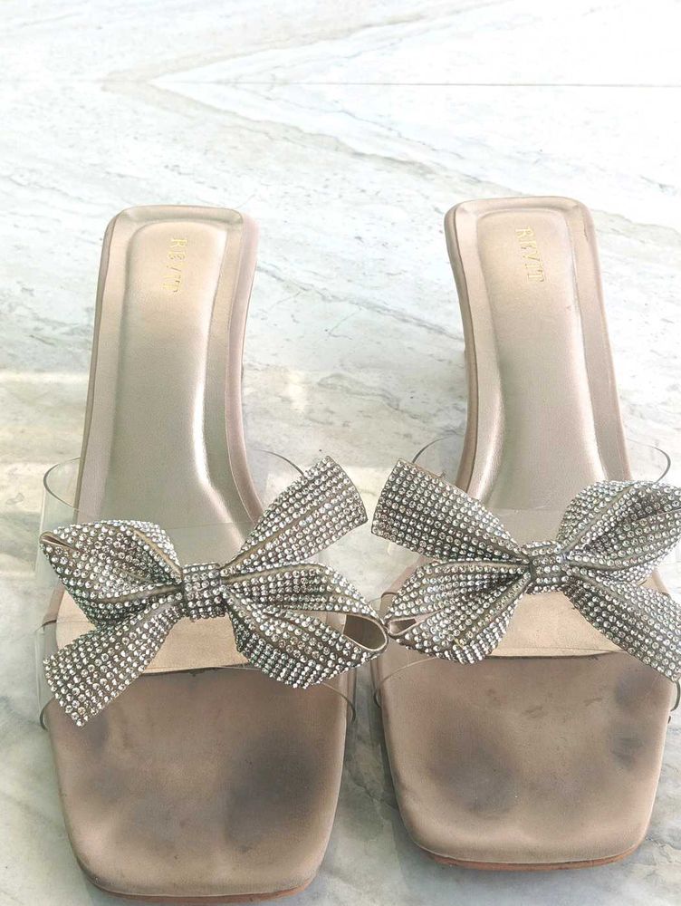 Bow Glass Heels