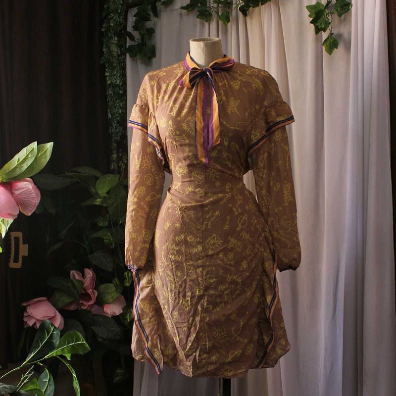 Vintage Korean Brown Dress
