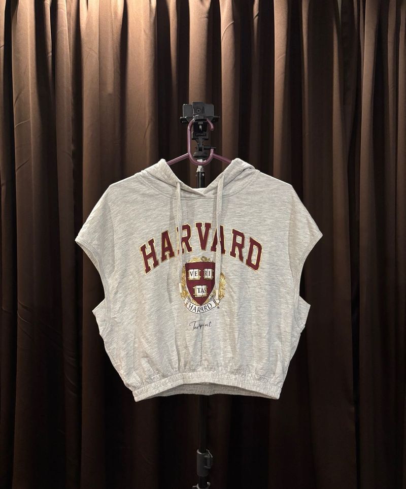 Teamspirit X Harvard Athlesure Wear Crop Hoodie