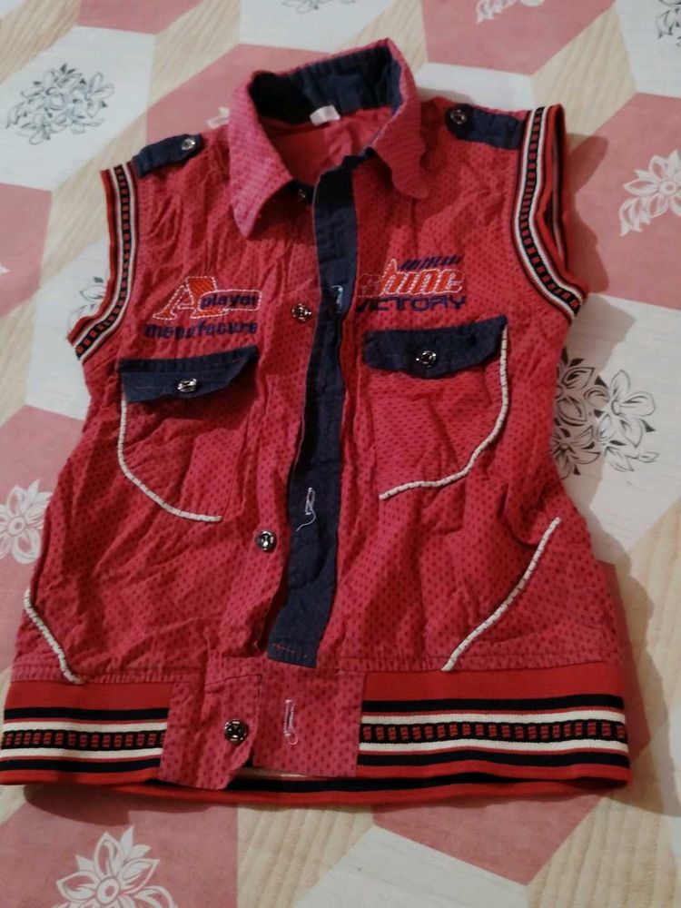 Boys Shirt Half Coat Type
