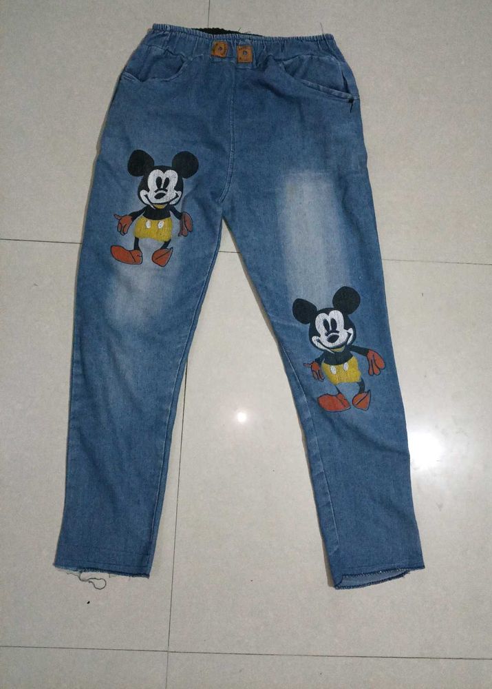 Cute Mickey Mouse Jeans