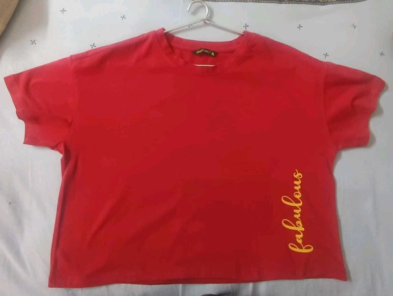 DRESSBERRY RED CROP TOP