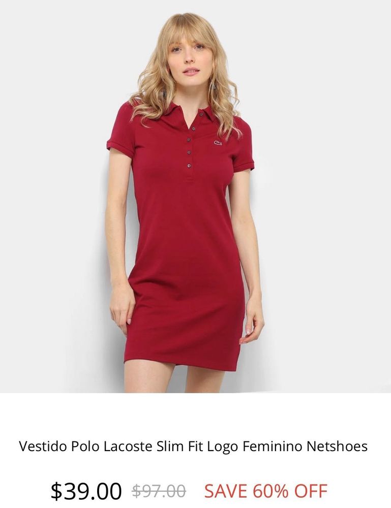 Pink Lacoste Polo Dress