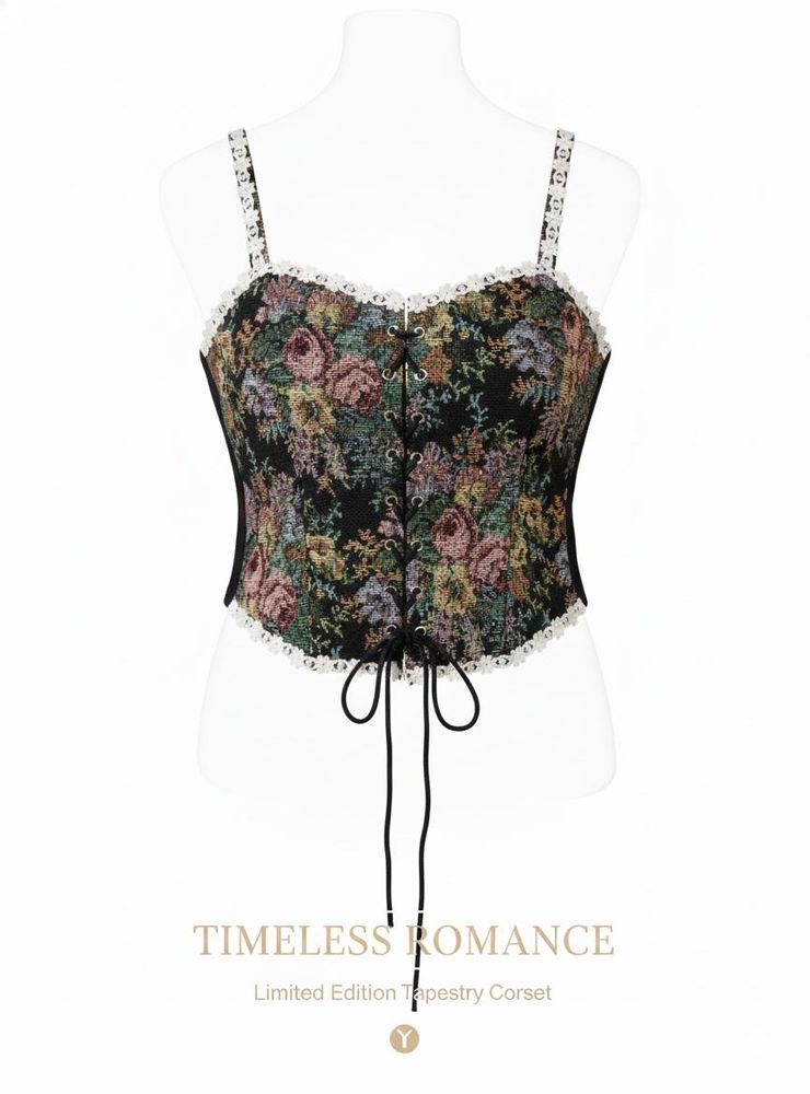 Floral Tapestry Corset Top