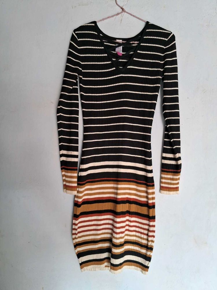 Striped Bodycon Mini Dress