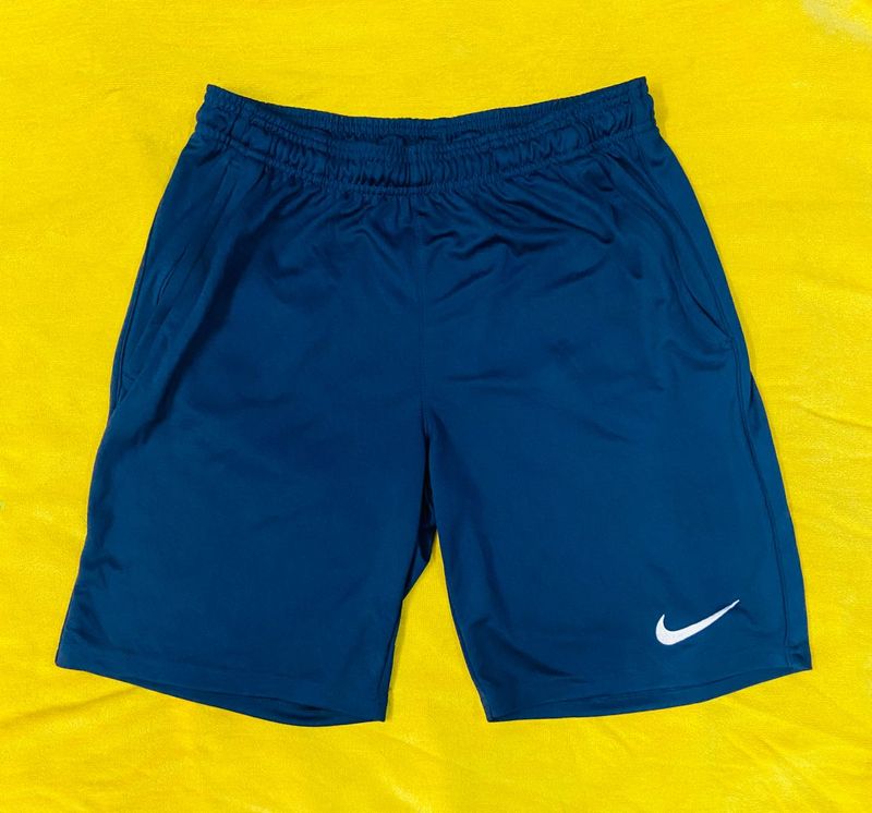 Nike Solid Blue Shorts Unisex