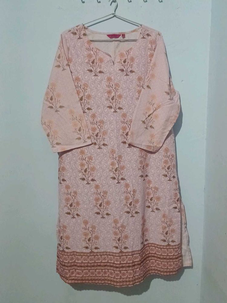 straight Pink Kurti