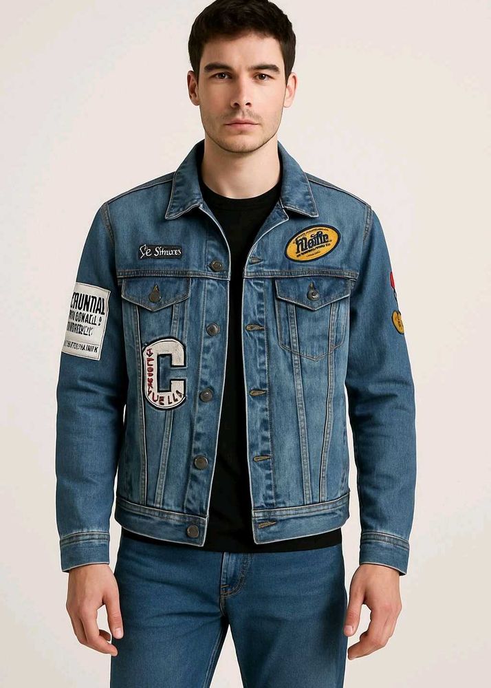 Denim Jacket with Patches