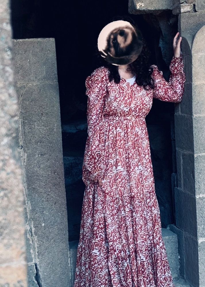 Red Terracotta Maxi Dress
