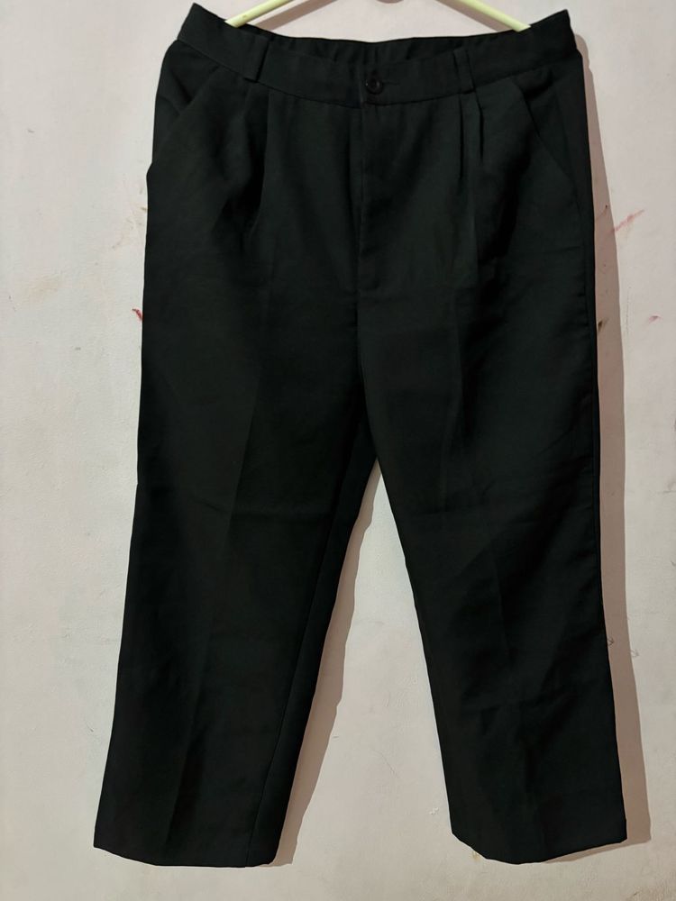 Classic Black Cropped Trousers