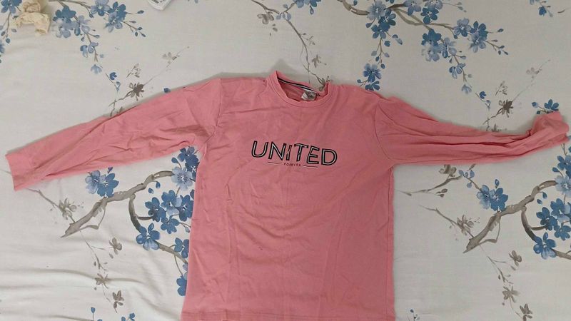 Pink UNITED Full Sleeve T-shirt