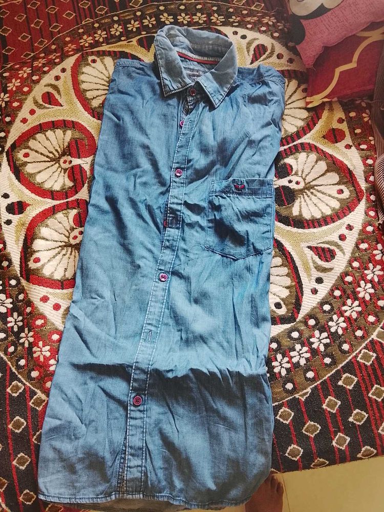 Denim Shirt.  plan shirt