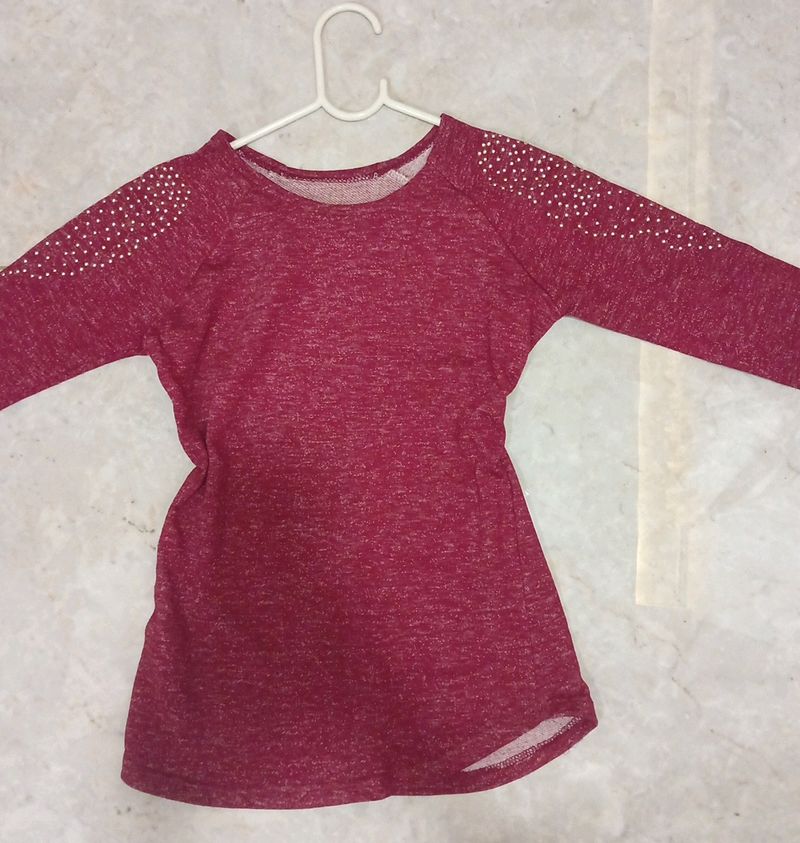 Maroon Long Sleeve Top