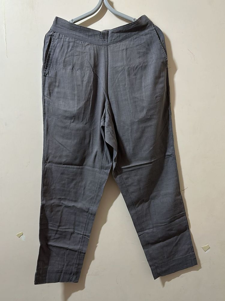 IndoRaga Grey Linen Cotton Trouser