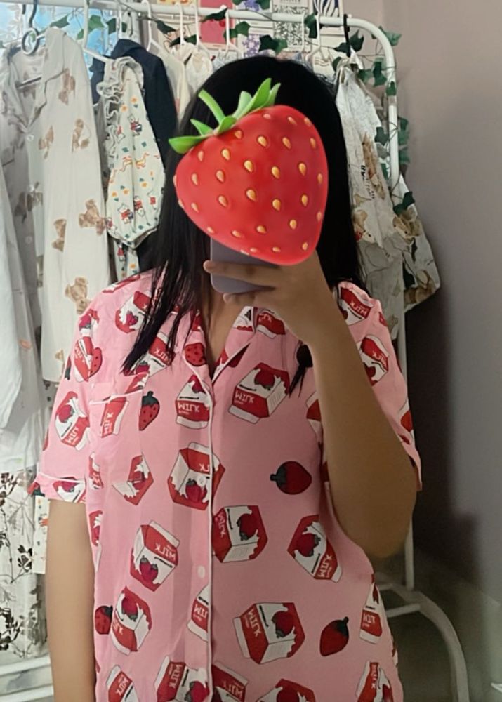 Korean Strawberry Night Top 🍓 🍓✨