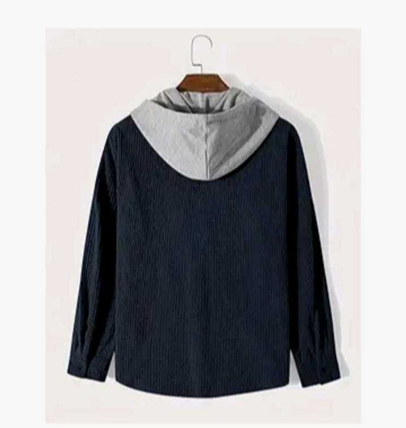 Hooded Corduroy Shirt Jacket