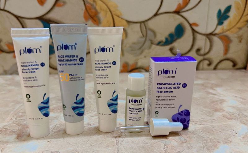 Plum Rice Water Skin Care Combo