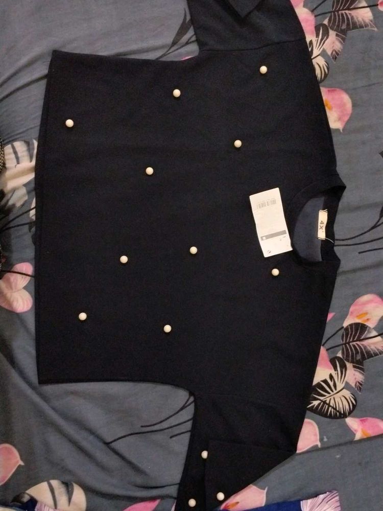 Black Pearl Embellished Top