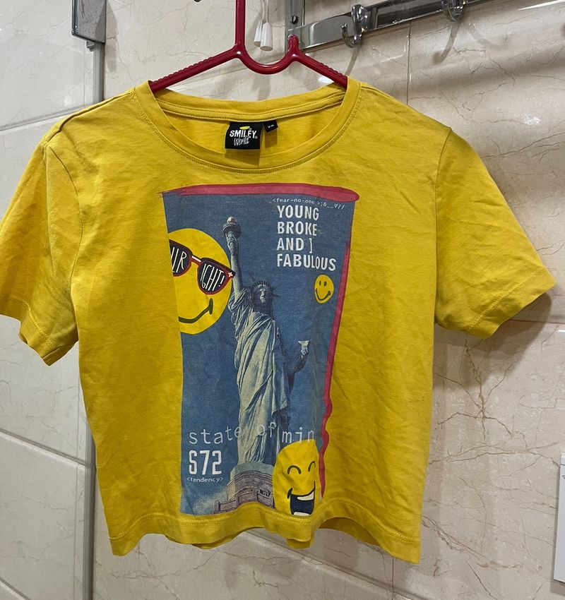 Yellow Crop TShirt