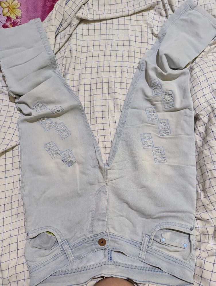Blue Ripped Denim