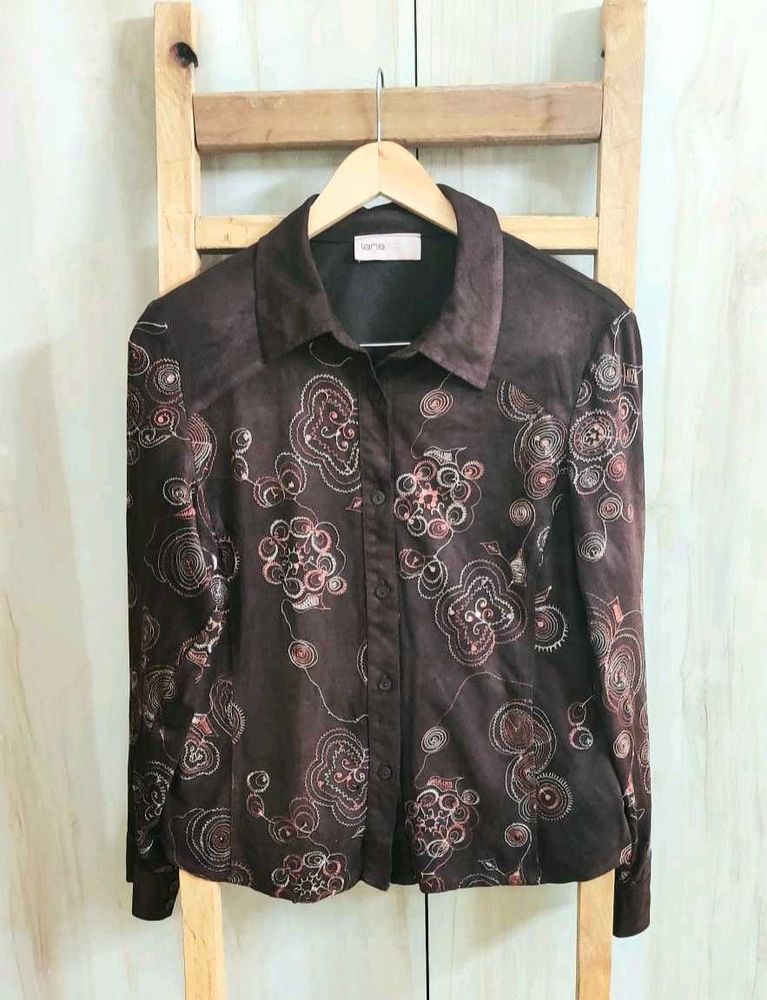 Brown Embroidery Work  Size-36