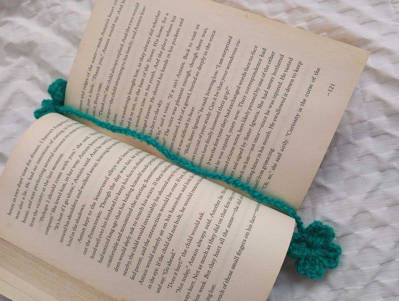 Crochet Clover Bookmark