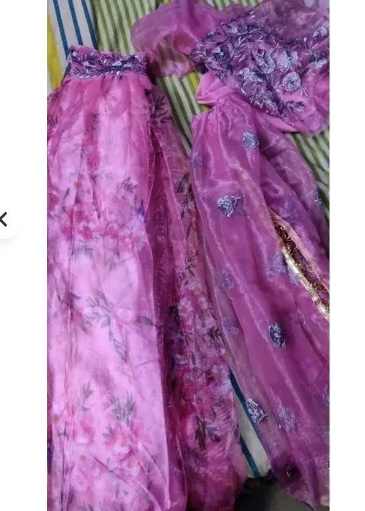 Pink Floral Lehenga Choli Set