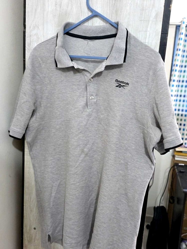 Reebok Gray Polo Shirt