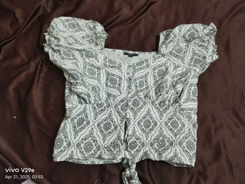 Zara Cotton Crop Top - Light Yellow