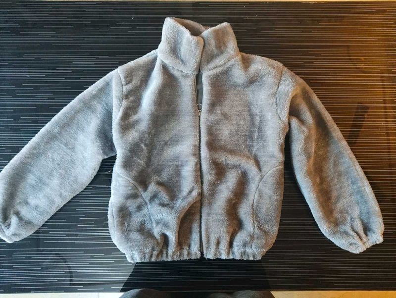 Cozy Gray Fleece Jacket