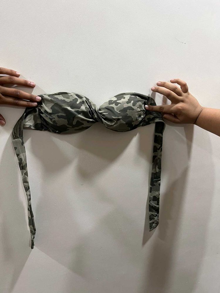 Army print Twisted Top