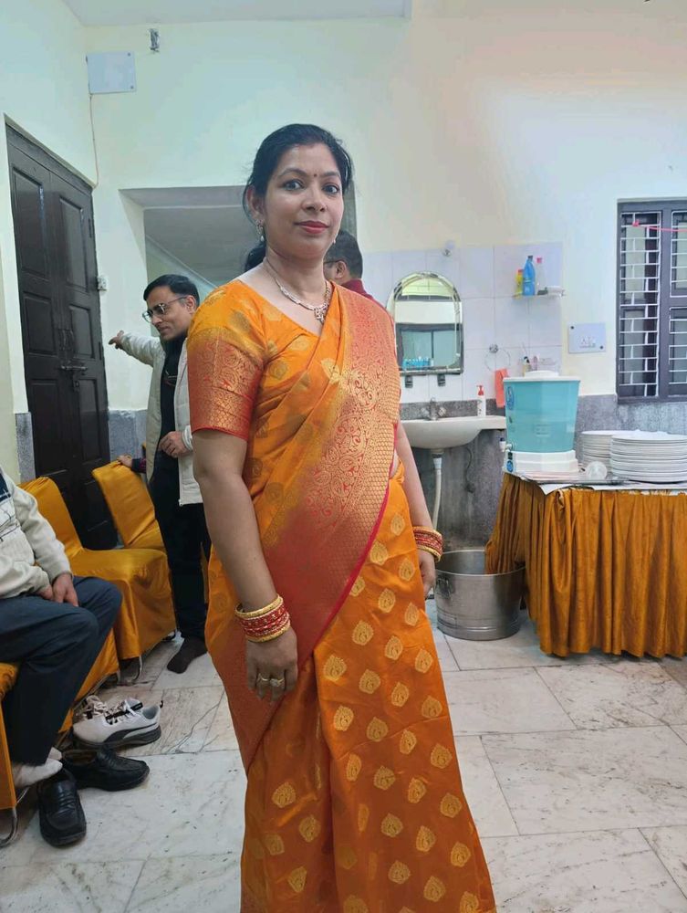 Elegant Orange Saree