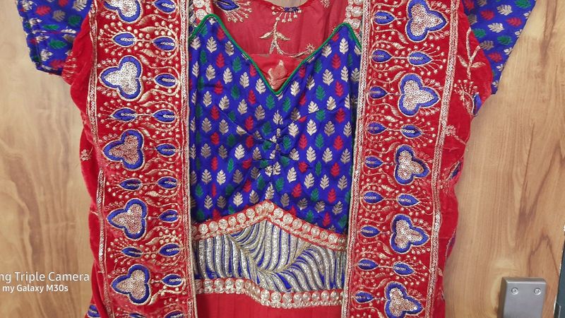 Only for buyer, partywear gown with ethnic jacket