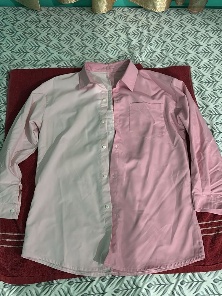 Two-Tone Pink Shirt