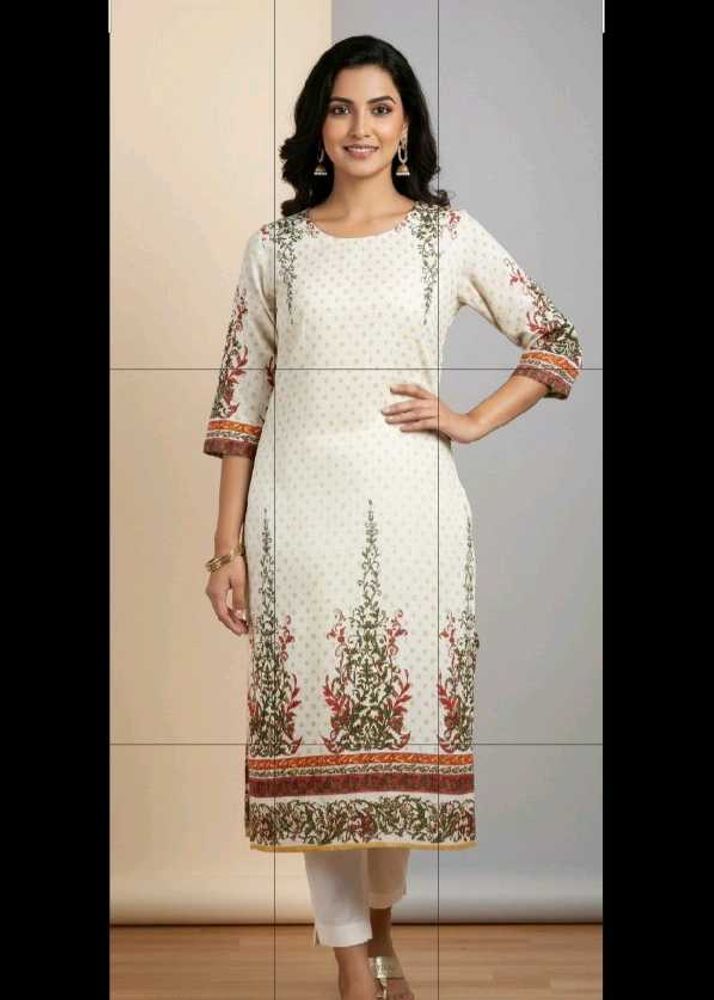 Beautiful Round Deep Neck Kurta