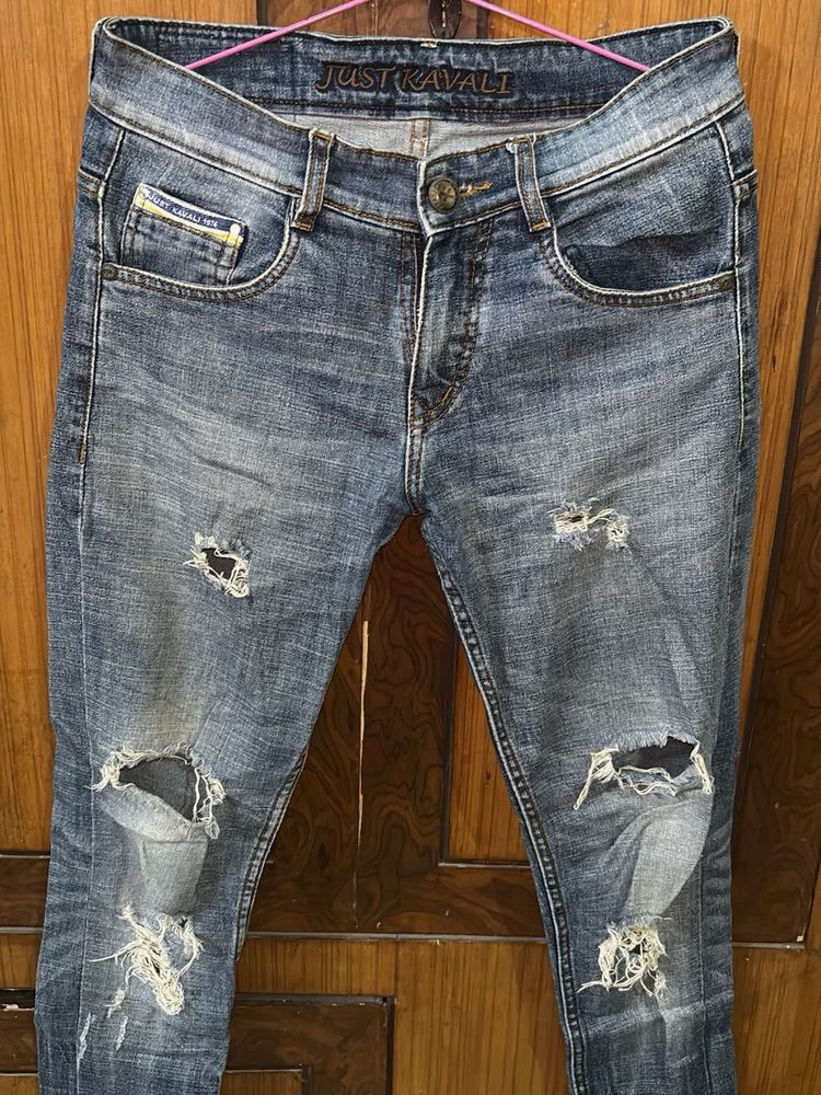 Just Kavali Ripped Jeans