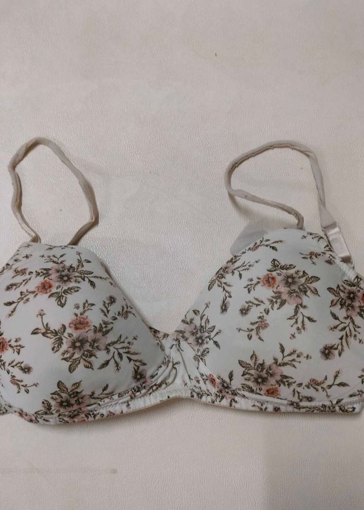 Floral Print Bra