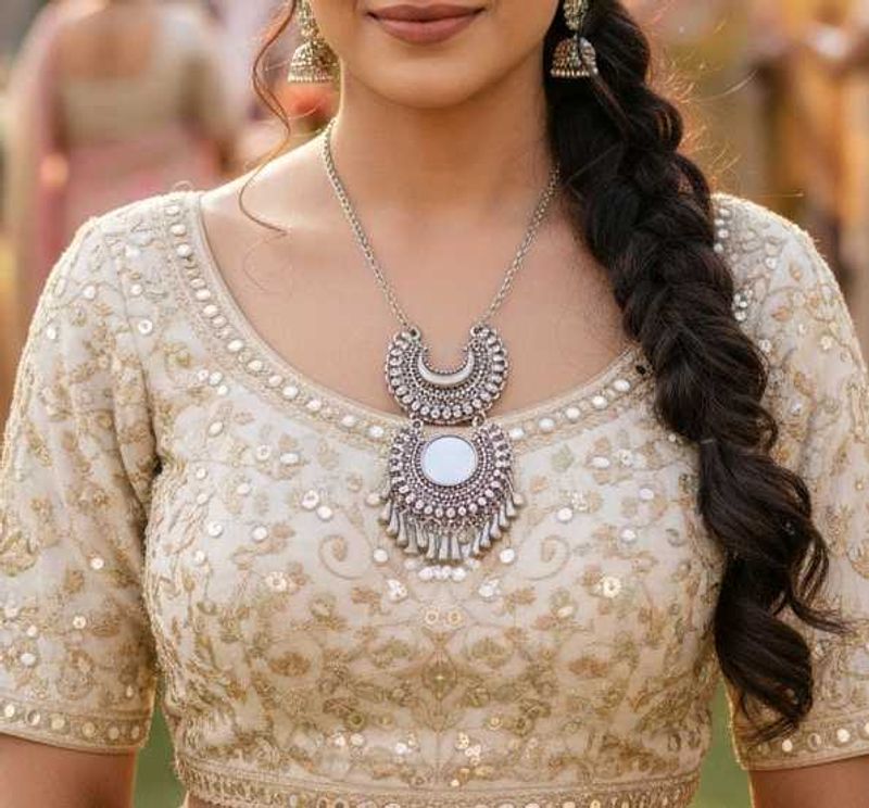 Oxidised Statement Necklace