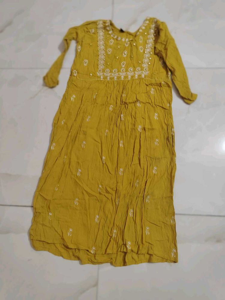 Elegant Mustard Kurta