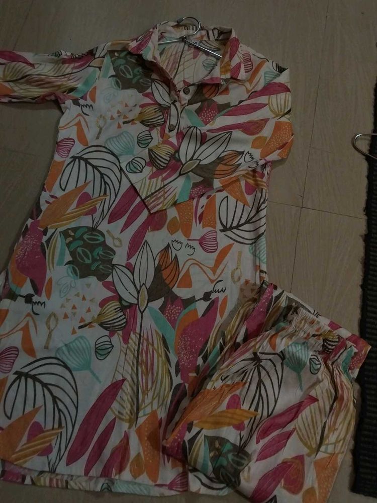 Floral Print Top &amp; Bottom Set