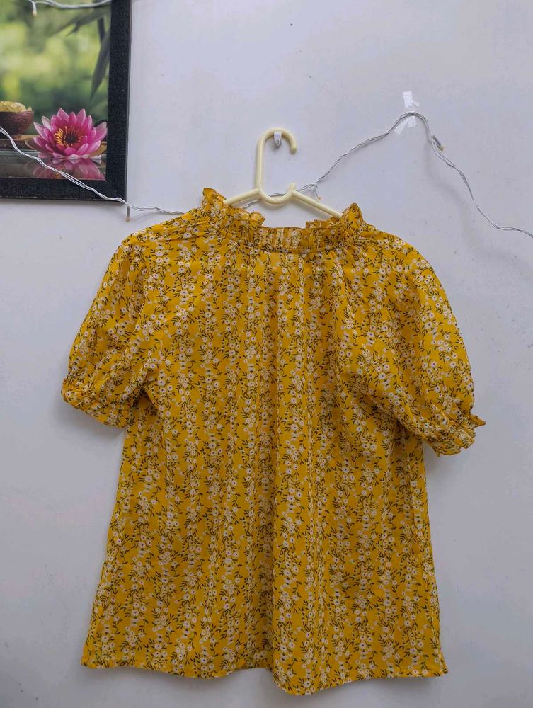 Floral Yellow Top