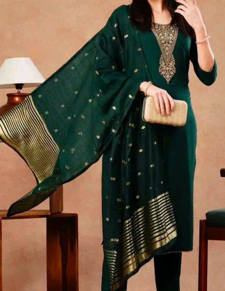 Beautiful Kurta Pant Set With Dupatta